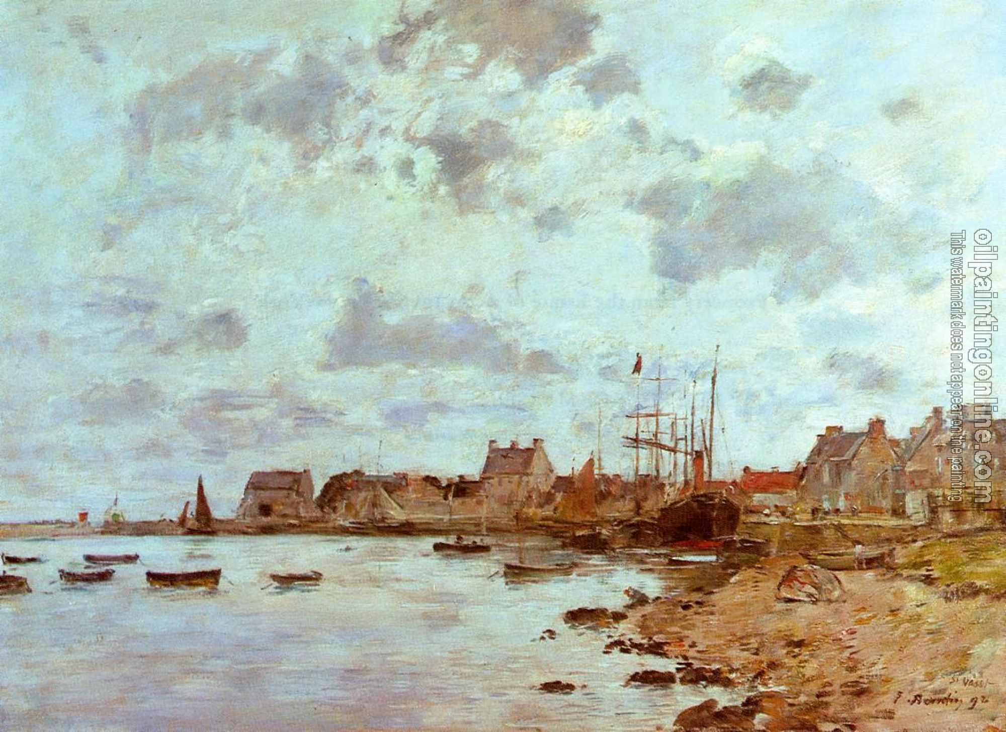 Boudin, Eugene - The Port at Saint-Vaast-la-Houghe